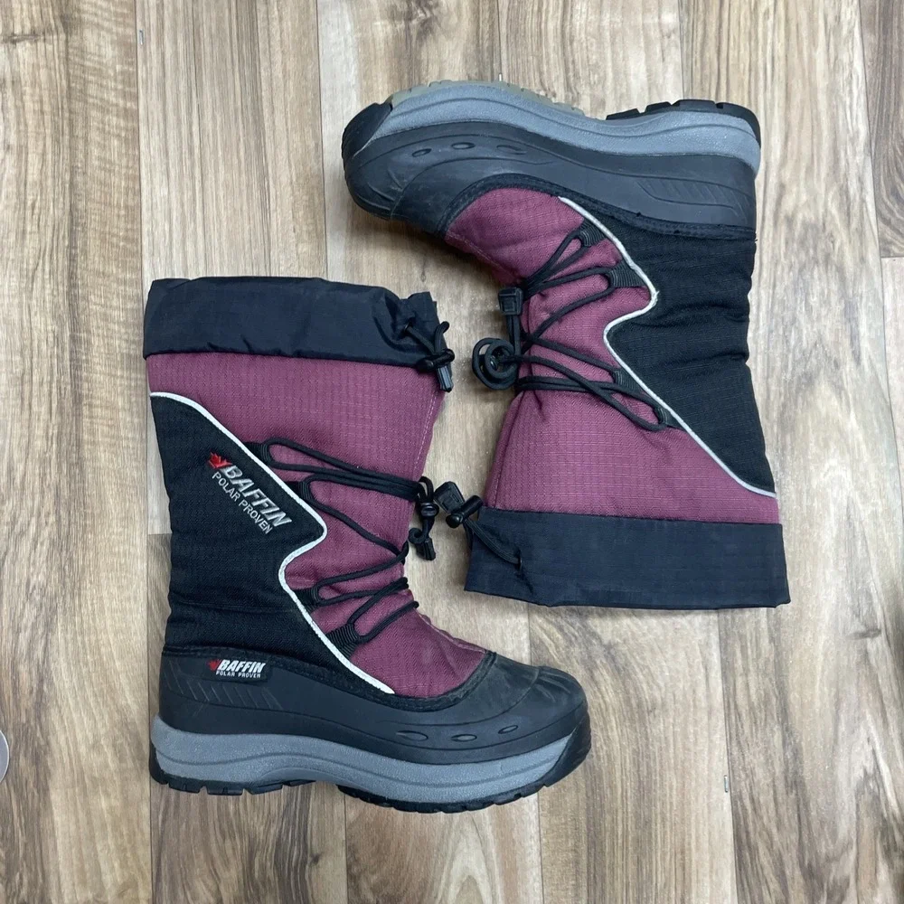 Baffin Polar Proven Purple Snogoose‎ Boots 7 Canada Extreme Cold Park City Boots